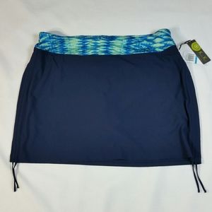 Kiwi Kate SKORT Women's Size XL Navy Blue Turq